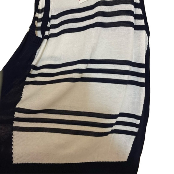 RAG Poet’s Sleeveless Sweater Vest, Navy and Cream Size L - Picture 5 of 7